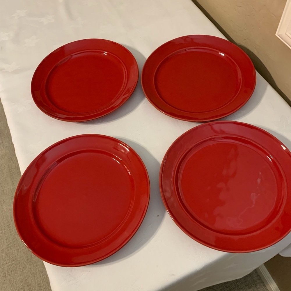 Pottery Barn Cambria Handcrafted Stoneware Salad Plates 2 plates have two sets - Picture 3 of 5